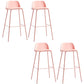 Low Back Dining Stools Armless Plastic Bar Stools with Footrest Pink 4 Piece Set Clearhalo 'Bar Furniture' 'Bar Stools' 'bar_stools' 'furn' 'furn_bar_stools' 'Furniture' 'Kitchen & Dining Furniture' 6827232