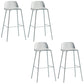Low Back Dining Stools Armless Plastic Bar Stools with Footrest Blue 4 Piece Set Clearhalo 'Bar Furniture' 'Bar Stools' 'bar_stools' 'furn' 'furn_bar_stools' 'Furniture' 'Kitchen & Dining Furniture' 6827233
