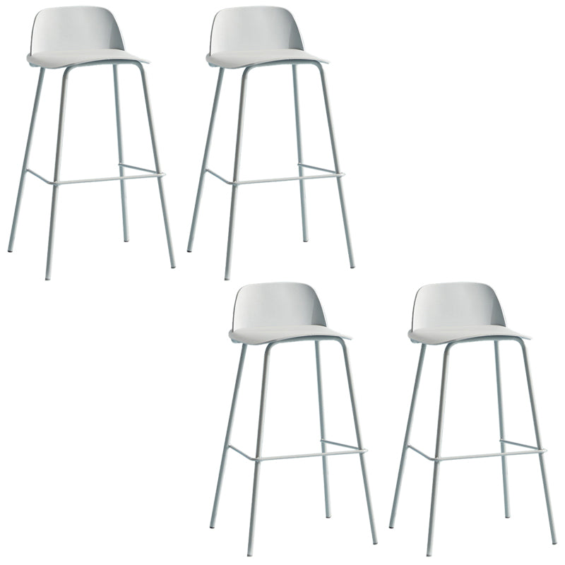 Low Back Dining Stools Armless Plastic Bar Stools with Footrest Blue 4 Piece Set Clearhalo 'Bar Furniture' 'Bar Stools' 'bar_stools' 'furn' 'furn_bar_stools' 'Furniture' 'Kitchen & Dining Furniture' 6827233