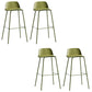 Low Back Dining Stools Armless Plastic Bar Stools with Footrest Green 4 Piece Set Clearhalo 'Bar Furniture' 'Bar Stools' 'bar_stools' 'furn' 'furn_bar_stools' 'Furniture' 'Kitchen & Dining Furniture' 6827234