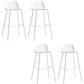 Low Back Dining Stools Armless Plastic Bar Stools with Footrest White 4 Piece Set Clearhalo 'Bar Furniture' 'Bar Stools' 'bar_stools' 'furn' 'furn_bar_stools' 'Furniture' 'Kitchen & Dining Furniture' 6827235