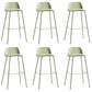 Low Back Dining Stools Armless Plastic Bar Stools with Footrest Light Green 6 Piece Set Clearhalo 'Bar Furniture' 'Bar Stools' 'bar_stools' 'furn' 'furn_bar_stools' 'Furniture' 'Kitchen & Dining Furniture' 6827238