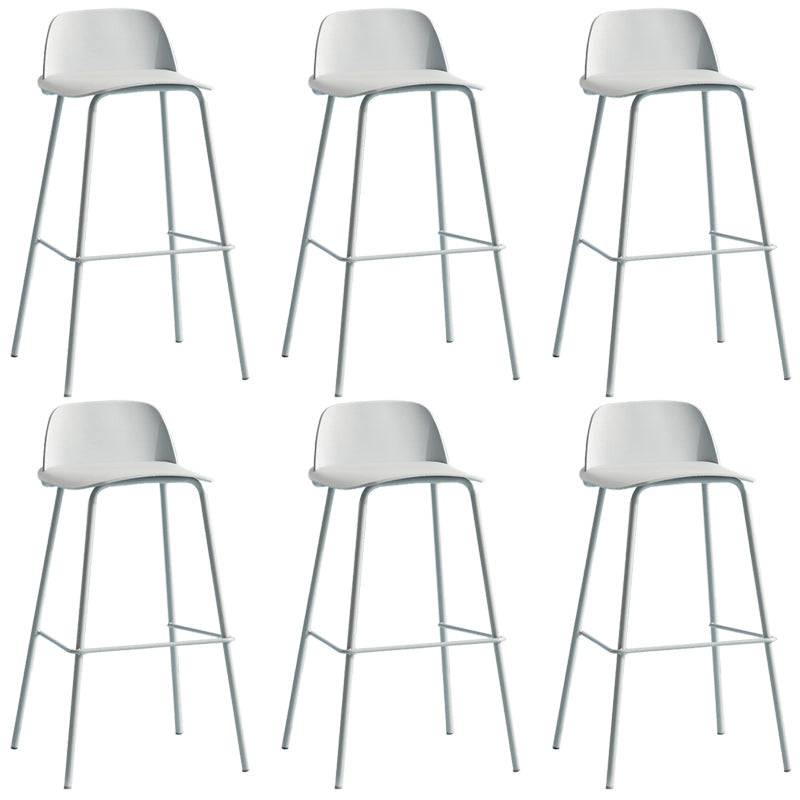 Low Back Dining Stools Armless Plastic Bar Stools with Footrest Blue 6 Piece Set Clearhalo 'Bar Furniture' 'Bar Stools' 'bar_stools' 'furn' 'furn_bar_stools' 'Furniture' 'Kitchen & Dining Furniture' 6827240