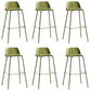 Low Back Dining Stools Armless Plastic Bar Stools with Footrest Green 6 Piece Set Clearhalo 'Bar Furniture' 'Bar Stools' 'bar_stools' 'furn' 'furn_bar_stools' 'Furniture' 'Kitchen & Dining Furniture' 6827241