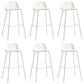 Low Back Dining Stools Armless Plastic Bar Stools with Footrest White 6 Piece Set Clearhalo 'Bar Furniture' 'Bar Stools' 'bar_stools' 'furn' 'furn_bar_stools' 'Furniture' 'Kitchen & Dining Furniture' 6827242
