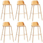 Low Back Dining Stools Armless Plastic Bar Stools with Footrest Yellow 6 Piece Set Clearhalo 'Bar Furniture' 'Bar Stools' 'bar_stools' 'furn' 'furn_bar_stools' 'Furniture' 'Kitchen & Dining Furniture' 6827243
