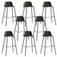 Low Back Dining Stools Armless Plastic Bar Stools with Footrest Black 8 Piece Set Clearhalo 'Bar Furniture' 'Bar Stools' 'bar_stools' 'furn' 'furn_bar_stools' 'Furniture' 'Kitchen & Dining Furniture' 6827244