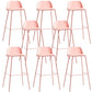 Low Back Dining Stools Armless Plastic Bar Stools with Footrest Pink 8 Piece Set Clearhalo 'Bar Furniture' 'Bar Stools' 'bar_stools' 'furn' 'furn_bar_stools' 'Furniture' 'Kitchen & Dining Furniture' 6827246