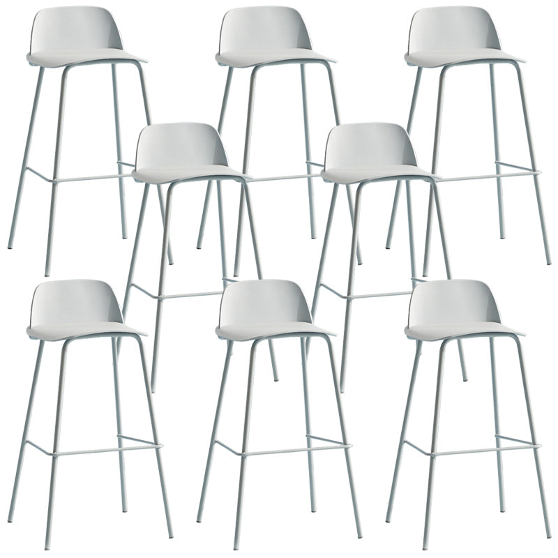Low Back Dining Stools Armless Plastic Bar Stools with Footrest Blue 8 Piece Set Clearhalo 'Bar Furniture' 'Bar Stools' 'bar_stools' 'furn' 'furn_bar_stools' 'Furniture' 'Kitchen & Dining Furniture' 6827247