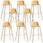 Low Back Dining Stools Armless Plastic Bar Stools with Footrest Yellow 8 Piece Set Clearhalo 'Bar Furniture' 'Bar Stools' 'bar_stools' 'furn' 'furn_bar_stools' 'Furniture' 'Kitchen & Dining Furniture' 6827250