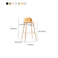Low Back Dining Stools Armless Plastic Bar Stools with Footrest Clearhalo 'Bar Furniture' 'Bar Stools' 'bar_stools' 'furn' 'furn_bar_stools' 'Furniture' 'Kitchen & Dining Furniture' 6827252