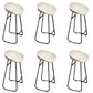Industrial Armless Bar Stool Plastic Dining Stool with Metal Base White 6 Piece Set Clearhalo 'Bar Furniture' 'Bar Stools' 'bar_stools' 'furn' 'furn_bar_stools' 'Furniture' 'Kitchen & Dining Furniture' 6827309