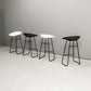 Industrial Armless Bar Stool Plastic Dining Stool with Metal Base Clearhalo 'Bar Furniture' 'Bar Stools' 'bar_stools' 'furn' 'furn_bar_stools' 'Furniture' 'Kitchen & Dining Furniture' 6827317