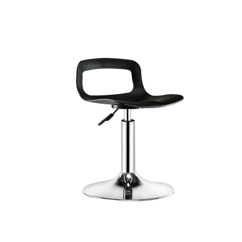 Plastic Low Back Barstools Adjustable Height Bar Stools with Metal Base Clearhalo 'Bar Furniture' 'Bar Stools' 'bar_stools' 'furn' 'furn_bar_stools' 'Furniture' 'Kitchen & Dining Furniture' 6827331