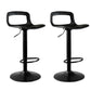 Plastic Low Back Barstools Adjustable Height Bar Stools with Metal Base Black 2 Piece Set Clearhalo 'Bar Furniture' 'Bar Stools' 'bar_stools' 'furn' 'furn_bar_stools' 'Furniture' 'Kitchen & Dining Furniture' 6827332