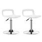 Plastic Low Back Barstools Adjustable Height Bar Stools with Metal Base Beige Silver 2 Piece Set Clearhalo 'Bar Furniture' 'Bar Stools' 'bar_stools' 'furn' 'furn_bar_stools' 'Furniture' 'Kitchen & Dining Furniture' 6827333