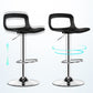 Plastic Low Back Barstools Adjustable Height Bar Stools with Metal Base Clearhalo 'Bar Furniture' 'Bar Stools' 'bar_stools' 'furn' 'furn_bar_stools' 'Furniture' 'Kitchen & Dining Furniture' 6827340