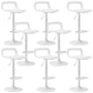 Plastic Low Back Barstools Adjustable Height Bar Stools with Metal Base White 8 Piece Set Clearhalo 'Bar Furniture' 'Bar Stools' 'bar_stools' 'furn' 'furn_bar_stools' 'Furniture' 'Kitchen & Dining Furniture' 6827352