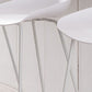 Contemporary Plastic Bar Stool Armless Dining Stool with Metal Base