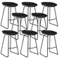 Contemporary Plastic Bar Stool Armless Dining Stool with Metal Base