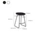 Contemporary Plastic Bar Stool Armless Dining Stool with Metal Base