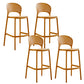 Tabourets à restauration en plastique bas du dos bas tabourets de bar sans repose-pied avec repose-pied
