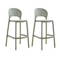Tabourets à restauration en plastique bas du dos bas tabourets de bar sans repose-pied avec repose-pied