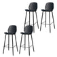 Modern Style Low Back Bar-stool Pu Leather Counter Bar Stool with Metal Legs for Home
