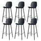 Modern Style Low Back Bar-stool Pu Leather Counter Bar Stool with Metal Legs for Home
