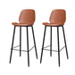 Modern Style Low Back Bar-stool Pu Leather Counter Bar Stool with Metal Legs for Home