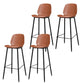 Modern Style Low Back Bar-stool Pu Leather Counter Bar Stool with Metal Legs for Home