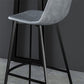 Modern Style Low Back Bar-stool Pu Leather Counter Bar Stool with Metal Legs for Home