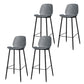 Modern Style Low Back Bar-stool Pu Leather Counter Bar Stool with Metal Legs for Home