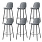 Modern Style Low Back Bar-stool Pu Leather Counter Bar Stool with Metal Legs for Home