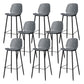 Modern Style Low Back Bar-stool Pu Leather Counter Bar Stool with Metal Legs for Home