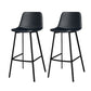 Modern Style Low Back Bar-stool Pu Leather Counter Bar Stool with Metal Legs for Home