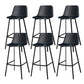 Modern Style Low Back Bar-stool Pu Leather Counter Bar Stool with Metal Legs for Home