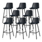 Modern Style Low Back Bar-stool Pu Leather Counter Bar Stool with Metal Legs for Home