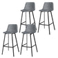 Modern Style Low Back Bar-stool Pu Leather Counter Bar Stool with Metal Legs for Home