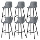 Modern Style Low Back Bar-stool Pu Leather Counter Bar Stool with Metal Legs for Home