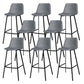 Modern Style Low Back Bar-stool Pu Leather Counter Bar Stool with Metal Legs for Home