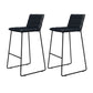 Modern Style Low Back Bar-stool Pu Leather Counter Bar Stool with Metal Legs for Home