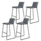 Modern Style Low Back Bar-stool Pu Leather Counter Bar Stool with Metal Legs for Home