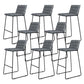 Modern Style Low Back Bar-stool Pu Leather Counter Bar Stool with Metal Legs for Home