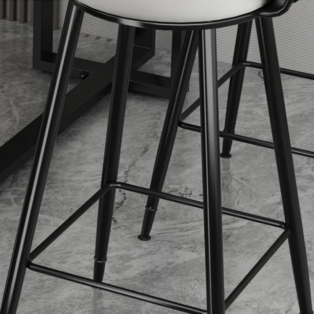 Style moderne bas Bar-Bar-Sool Round Seat Counter Bar Tabouret avec des jambes en métal pour la maison