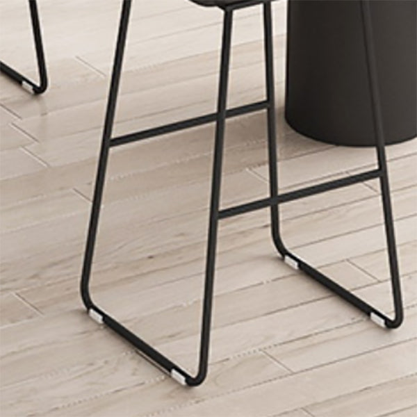 Modern Style Backless Bar-stool Pu Leather Counter Bar Stool with Metal Legs Clearhalo 'Bar Furniture' 'Bar Stools' 'bar_stools' 'furn' 'furn_bar_stools' 'Furniture' 'Kitchen & Dining Furniture' 6827668