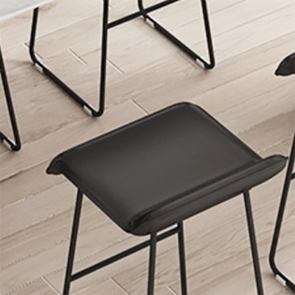 Modern Style Backless Bar-stool Pu Leather Counter Bar Stool with Metal Legs Clearhalo 'Bar Furniture' 'Bar Stools' 'bar_stools' 'furn' 'furn_bar_stools' 'Furniture' 'Kitchen & Dining Furniture' 6827672