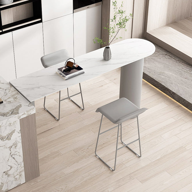 Modern Style Backless Bar-stool Pu Leather Counter Bar Stool with Metal Legs Clearhalo 'Bar Furniture' 'Bar Stools' 'bar_stools' 'furn' 'furn_bar_stools' 'Furniture' 'Kitchen & Dining Furniture' 6827674