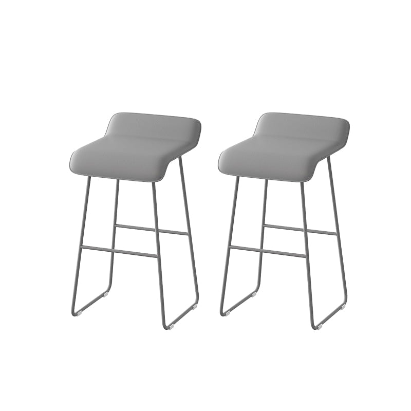 Modern Style Backless Barstool Pu Leather Counter Bar Stool with Metal Legs