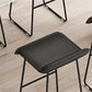 Modern Style Backless Barstool Pu Leather Counter Bar Stool with Metal Legs